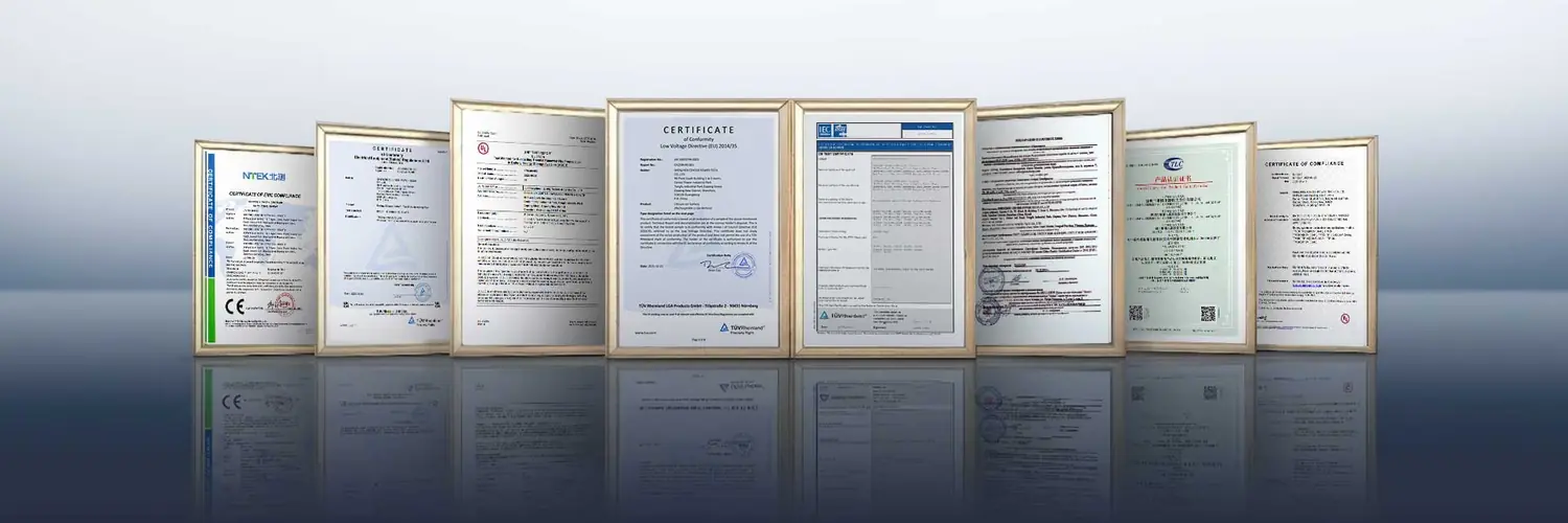 Сертификаты соответствия продукции Vision: CE, UL, IEC, TÜV Rheinland, TELEC